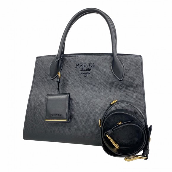 Prada Handbags - PRADA Black Leather Saffiano Pouch